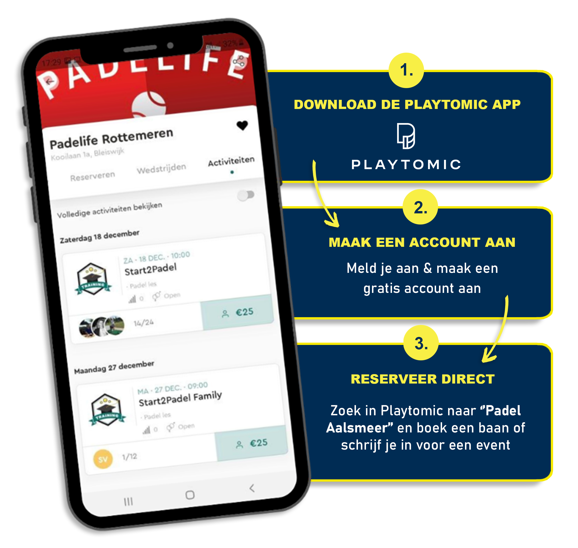 Download Playtomic app telli 2